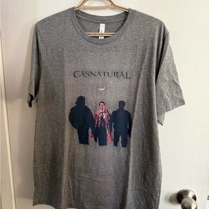 Supernatural Castiel Gray Graphic Tee